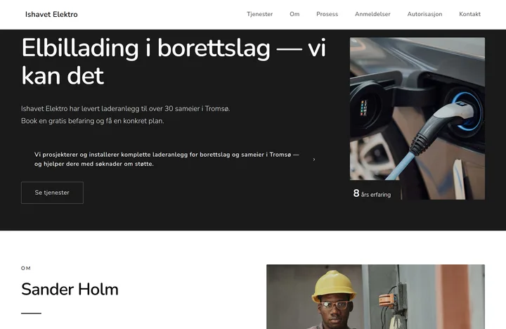 Eksempelside for elektriker