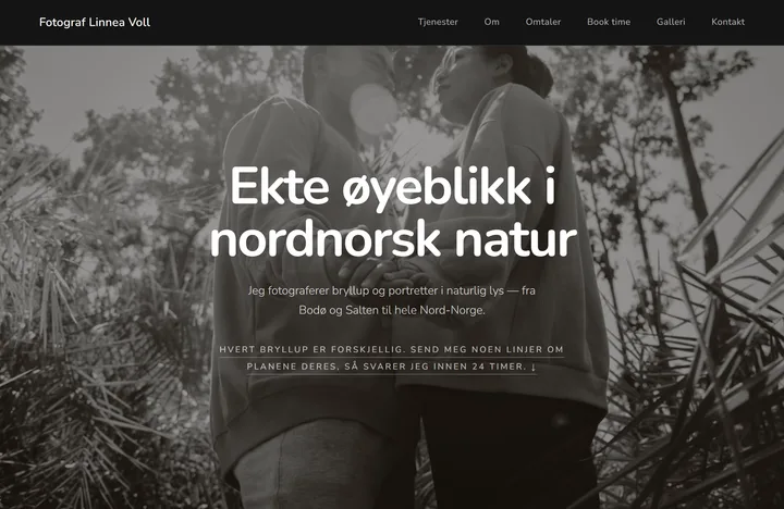 Eksempelside for fotograf